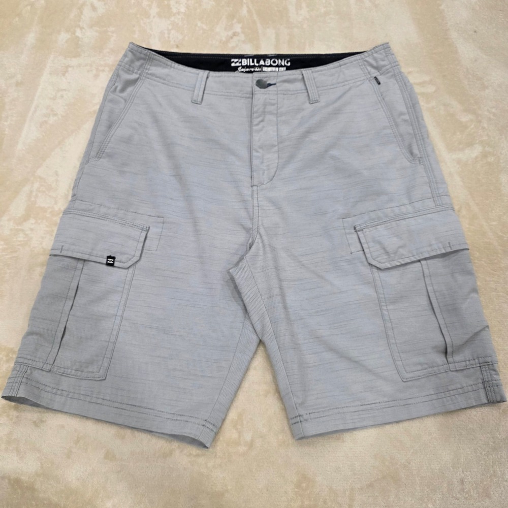 Billabong Submersibles Scheme Men Hybrid Cargo Shorts Size 31 Gray Quick Dry